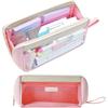 YOKUMA Pencil Case, Pencil Case Pouch, Transparent, Stylish, Simple, Large Capacity, Multifunctio...