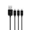 Cablu Splitter Micro USB Cablu Adaptor Sincronizare Date Split Conexiune Micro USB Cablu Încărcare Rapidă Cablu de Date Lungime 100cm