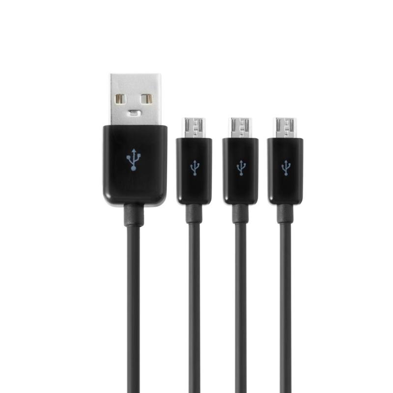 Micro USB Splitter Cable Data Sync Adapter Cable Split Micro USB Connection Fast Charging Cable Data Cord 100cm Long
