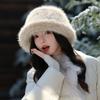 New Hat for Women In Winter Warm Imitation Fur Fashionable Versatile Fisherman Hat Imitation Mink Fur Showing Face Small Mongolian Hat