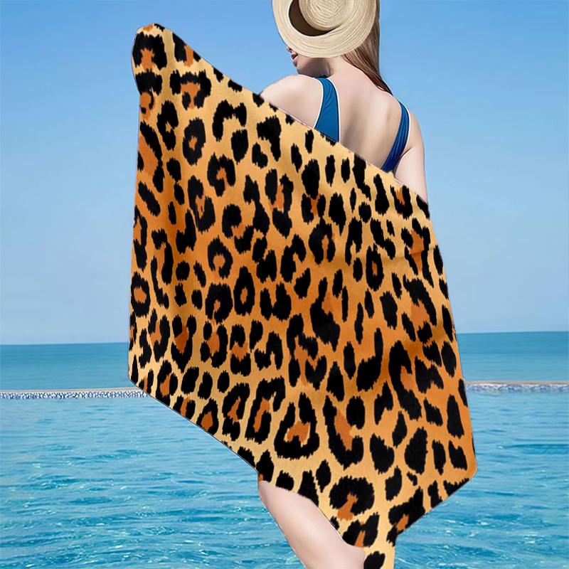 

Blue Eyes Leopard Beach Towel, Super Soft Microfiber, Gift for Her/Him, Birthday, for Pool, Beach, Travel, Home Decor Fan gifts 70cmx140cm(27x55inch)