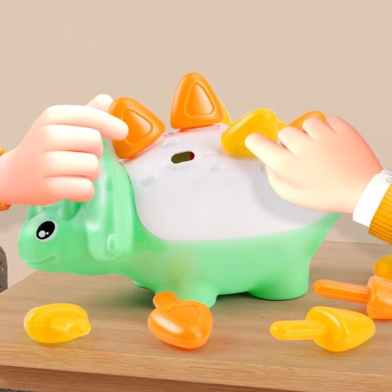 Kids Dinosaur Puzzle Toy Hand-eye Coordination Fine Motor Skills Preschool Learning
