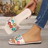 Trend Women Slippers Fairy Style Home Shoes Casual Fashionable Versatile Rhinestone Sandals Summer Flat Slippers Slides Women
