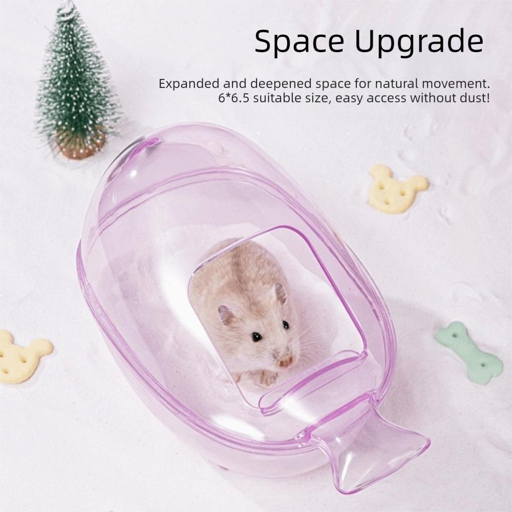 Transparent View Hamster Bathtub Large Space Hamster Sand Bathroom  for Hamster Squirrel Gerbille