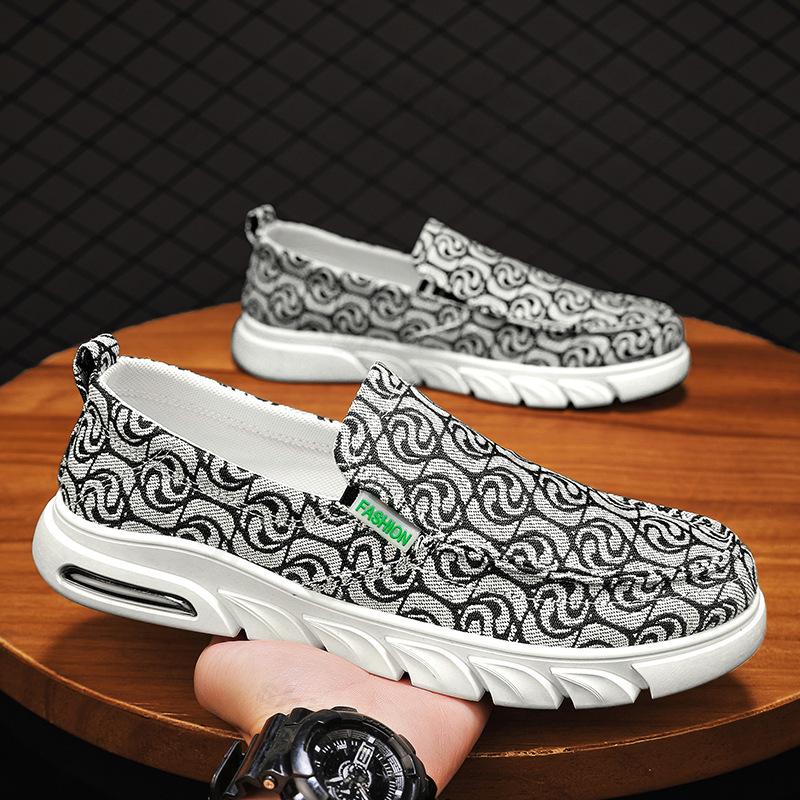 Fashion Men's Fashion Trend Casual Shallow Mouth Single Shoes 2025 Autumn New Style Mesh Breathable Comfortable Slip On Chunky sneakers
