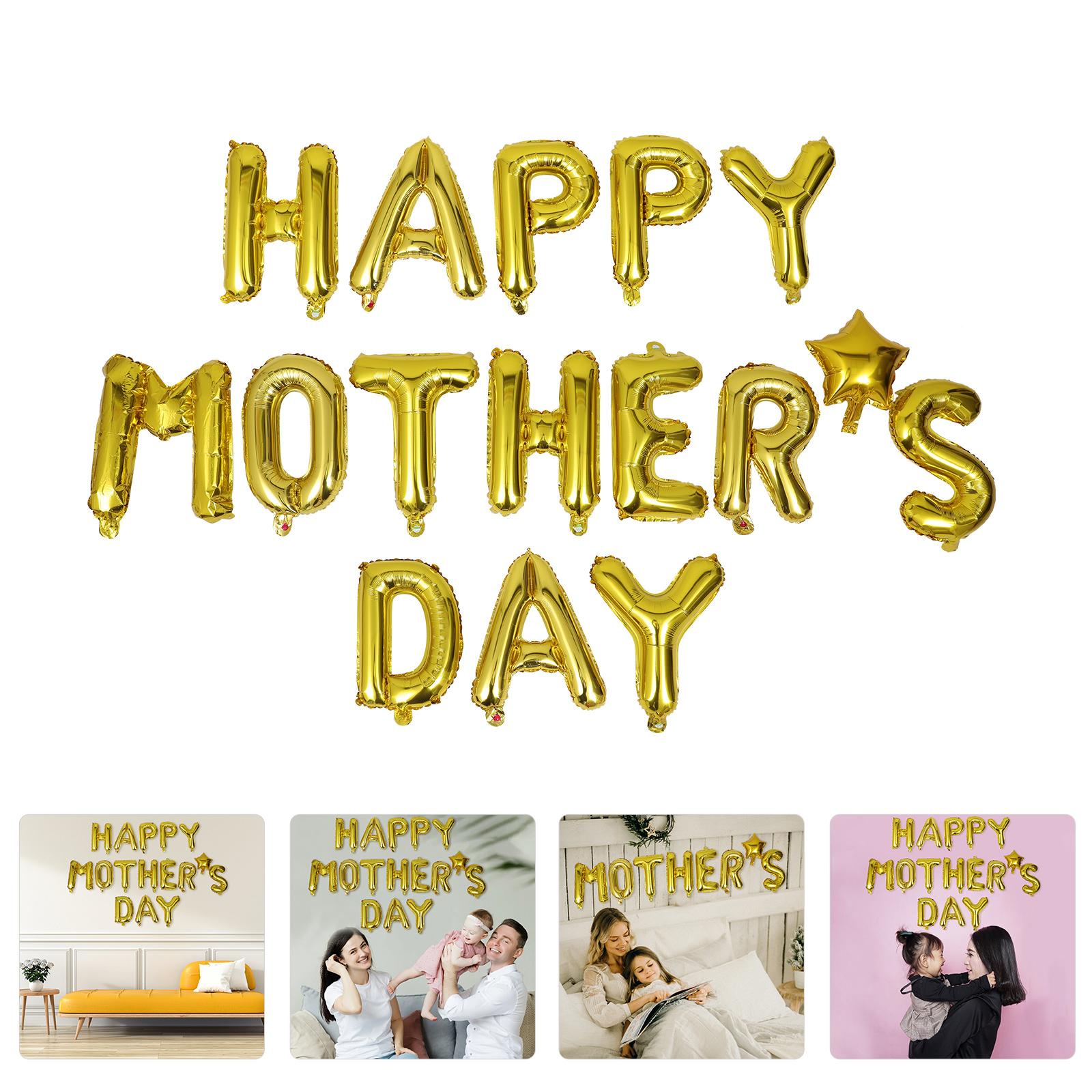 

Balloon Party Decoration Mother s Day Balloons Number Alphabet Foil Golden Aluminum 33x28x8cm золотистый