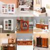 1:12 Puppenhaus Miniatur Weißer Schrank Vitrine Aufbewahrungsschränke Möbelmodell Dekor Spielzeug Puppenhaus Zubehör