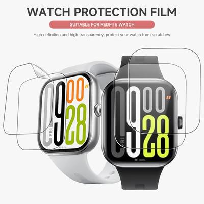 1-5PCS Hydrogel Film For Xiaomi Redmi Watch  5 Smartwatch Accessories Curved Soft Screen Protector Watch 5 Not Glass