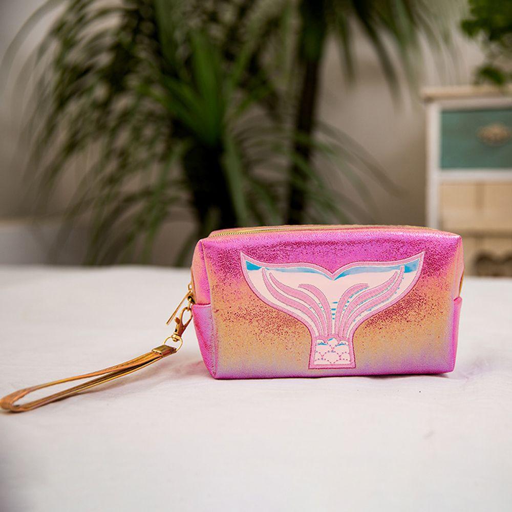 Travel Convenient Waterproof Cute Lovely PU Leather Makeup Bag Storage Bag Cosmetic Bag Laser Bag