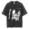 Japanese Anime Nana Osaki Print Vintage Washed Tshirt Harajuku Streetwear Graphic T-Shirt Summer Short SleeveTshirt