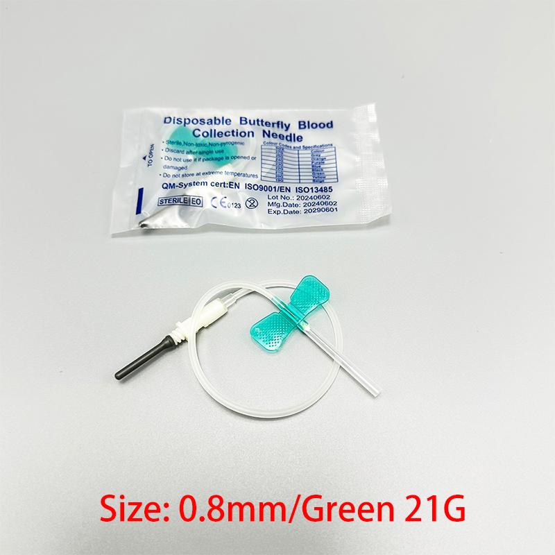 Veterinary Disposable Sterile Double-Bladed Venous Blood Collection Needle for Cats and Dogs, 50-Pack Affordable Packaging