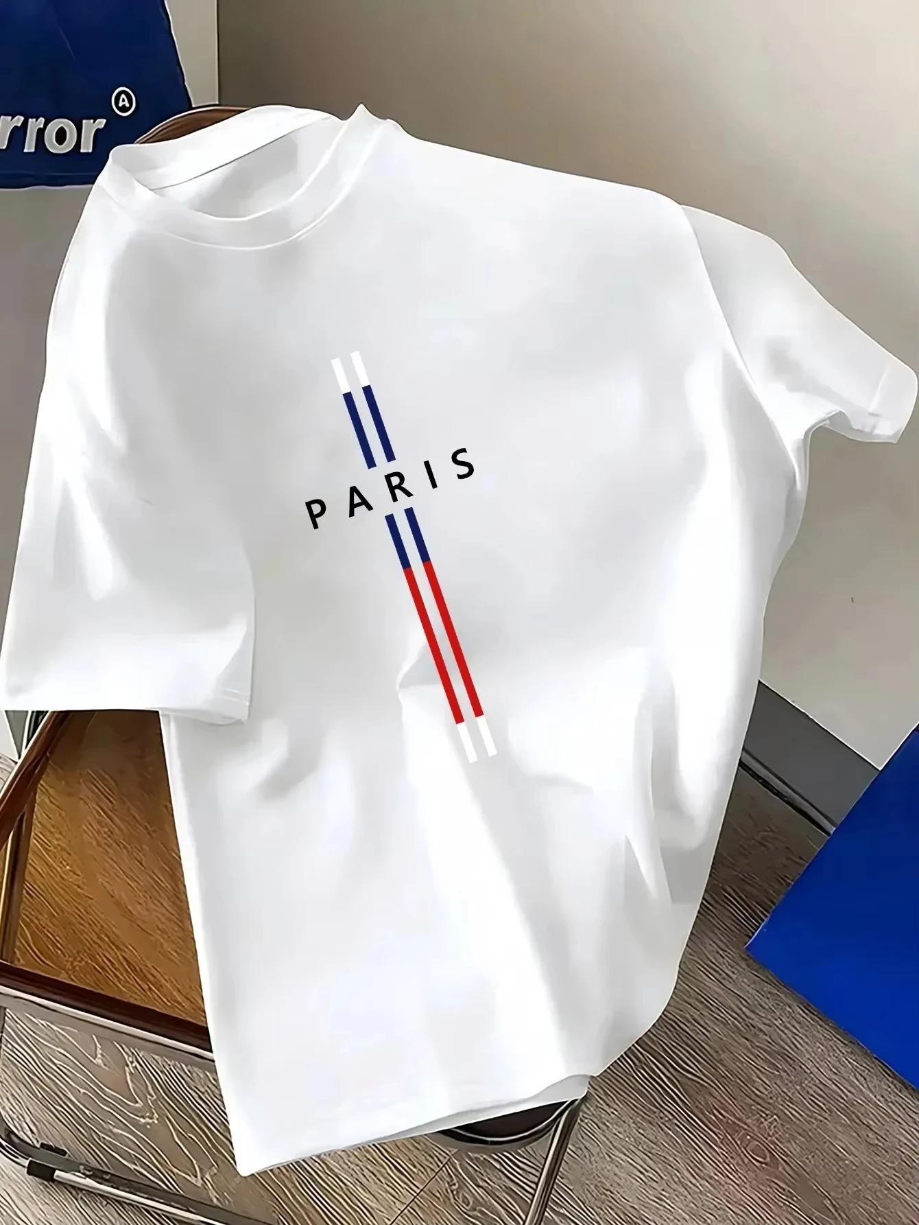 

Street Trend Paris Black Casual TShirt Mens and Womens Luxury Brand Top S