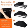 61/88 Keys Piano Keyboard Dust Cover With Elastic & Cord Lock Digital Electronic Piano Cover Breathable Heat Radiation Dustproof