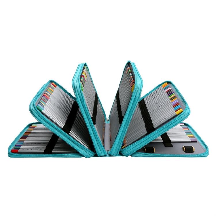 Multifunction Large Artists Pencil Case Large Capacity Pencil Holders 252 Compartments Zippered Pencil Organizers Bag