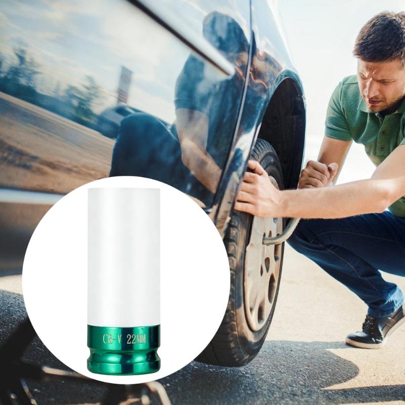 17/19/21/22mm Hex Socket Wheel Deeply Impact Nut Socket 1/2Inch Square Drive Ideal For Truck Bus Tire Service