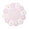 Floral Heat Insulation Mat, Waterproof Silicone Trivet for Table, Oil Resistant Round Pot Holder, Non Slip Coaster for Hot Dishes