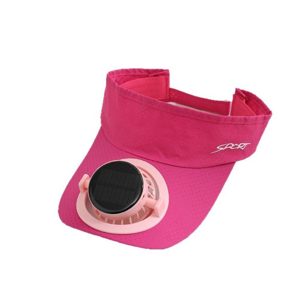 Elastic Solar Fan Hat Breathable Summer Fan Visor Cap Sunscreen Empty Top Hat Camping