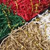 2packs Black and Red Mixed Golden Crinkle Cut Paper Shred Gift Box Filler Perfect for Gift Packaging & Decorations 100g/pack