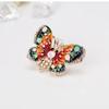Summer Vintage Fashion Crystal Enamel Butterfly Brooches Rhinestone Animals Corsage Pins Jewelry Accessories for Women Gifts