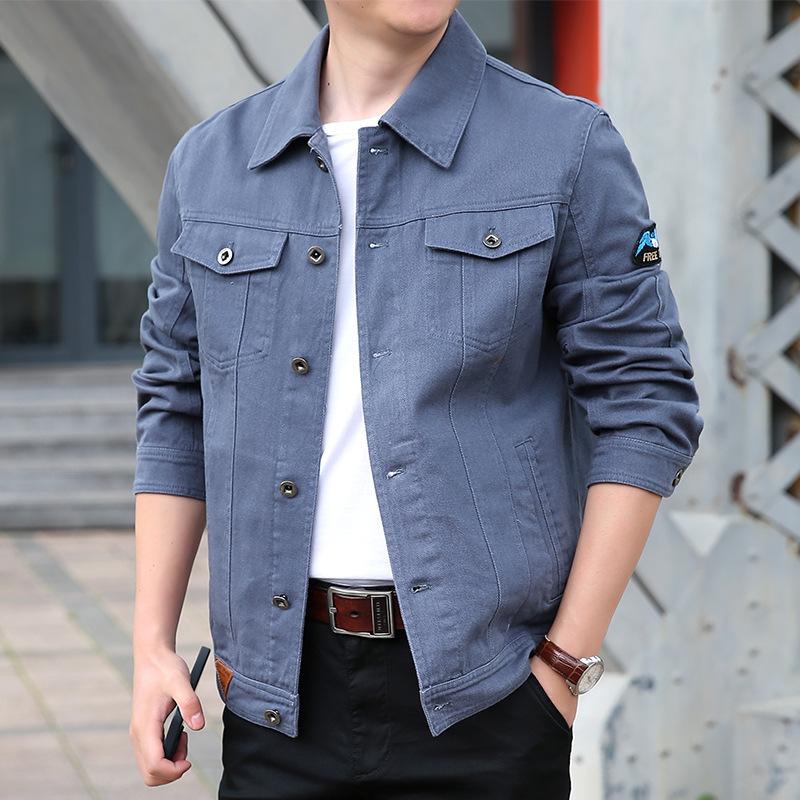Осень и зима новая мужская куртка из денима для отдыха на природе мода для отдыха — фото 3