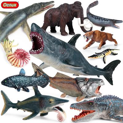 Oenux Prähistorischer Wilder Mosasaurus Megalodon Mammuthus Jurassische Dinosaurier Meereslebewesen Tiermodell Actionfiguren Spielzeug Kindergeschenk