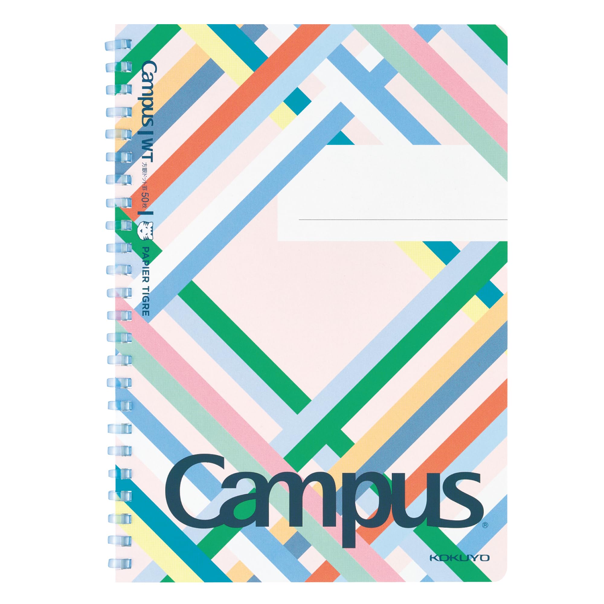 

Блокнот KOKUYO Campus с мягким кольцом PAPIER TIGRE Graph Dot в линейку A5 50 листов Ruban PT-SV131WT5-3