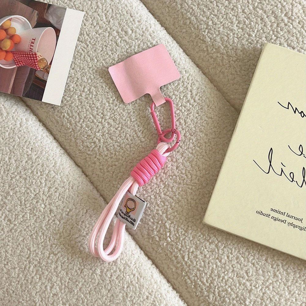 Splicing Color Mobile Phone Lanyard Multi-functional Keychain Mobile Phone Backpack Rope Hanging Ornaments