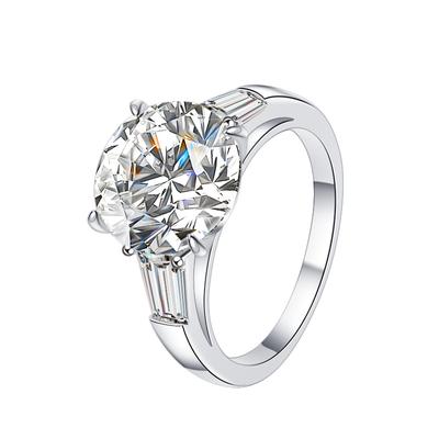 D farge 5 ct moissanitt ring ring dame s925 sterlingsølv forlovelsesring vielsesring gave til kjæreste