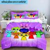 3PCS Colorful Sprun-ki Robot Party 3pcs Bedding,Including 3PCS Duvet Cover And 2pcs Pillowcases Perfect for Christmas,Ideal for Bedroom, Dormitory