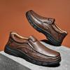 Genuine Leather Flat Shoes Classic Soft Leather Handmade Breathable Men Shoes Men Loafers Slip On Business Casual Shoes