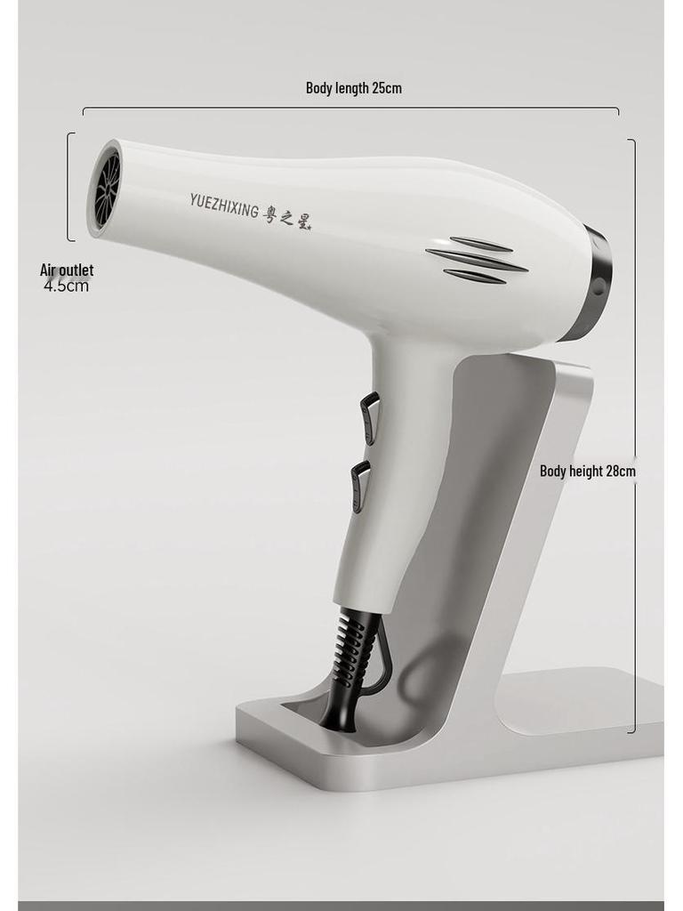 High-Power Hair Dryer with Negative Ion Technology for Salon & Home Use - Fast Drying with Hot & Cold Air