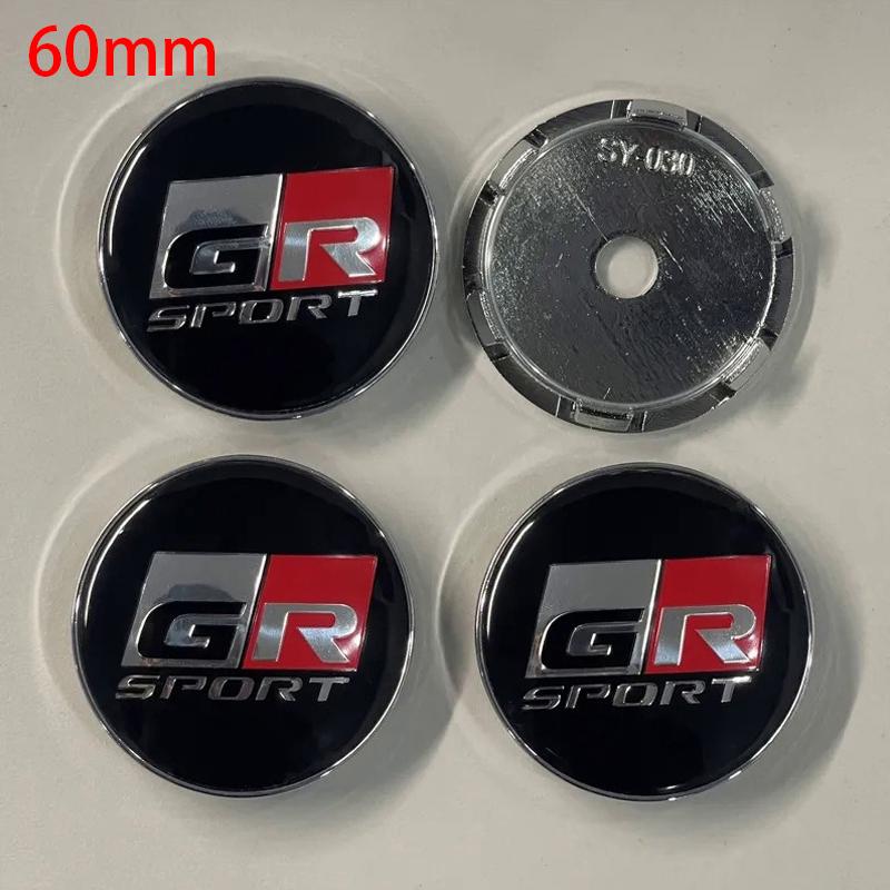 

4Pcs 60mm/62mm Car Wheel Center Hub Cap Rim Cover For Toyota GR Sport Corolla RAV4 C-HR Yaris Camry Prado Prius Auto Accessories