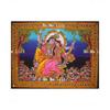 Lord Krishna Radha On Swing Sequin Wall Hanging Hindu God Tapestry Fabric Print Poster Ethnic Indian Home Decor Art