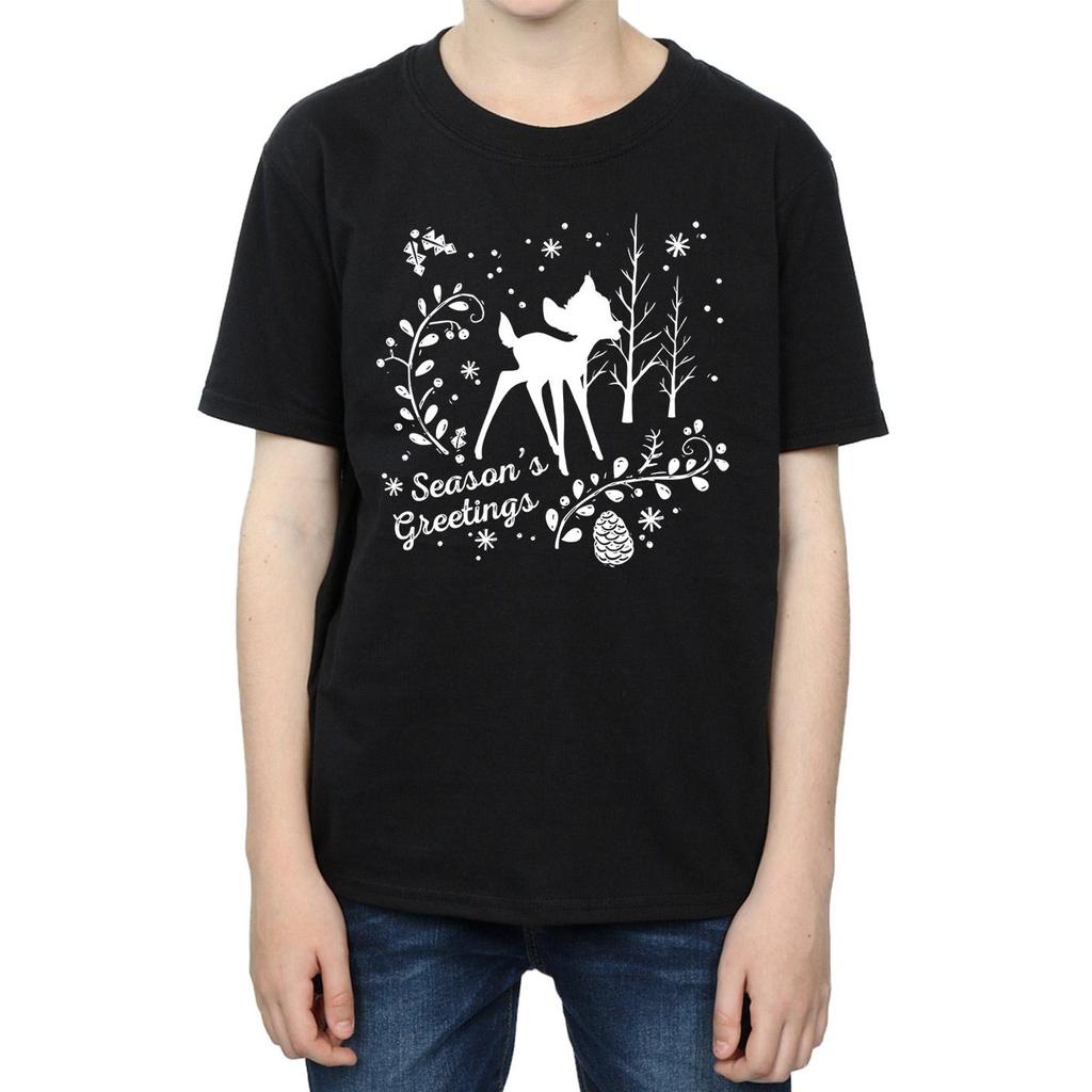 Disney Boys Bambi Christmas Greetings T-Shirt