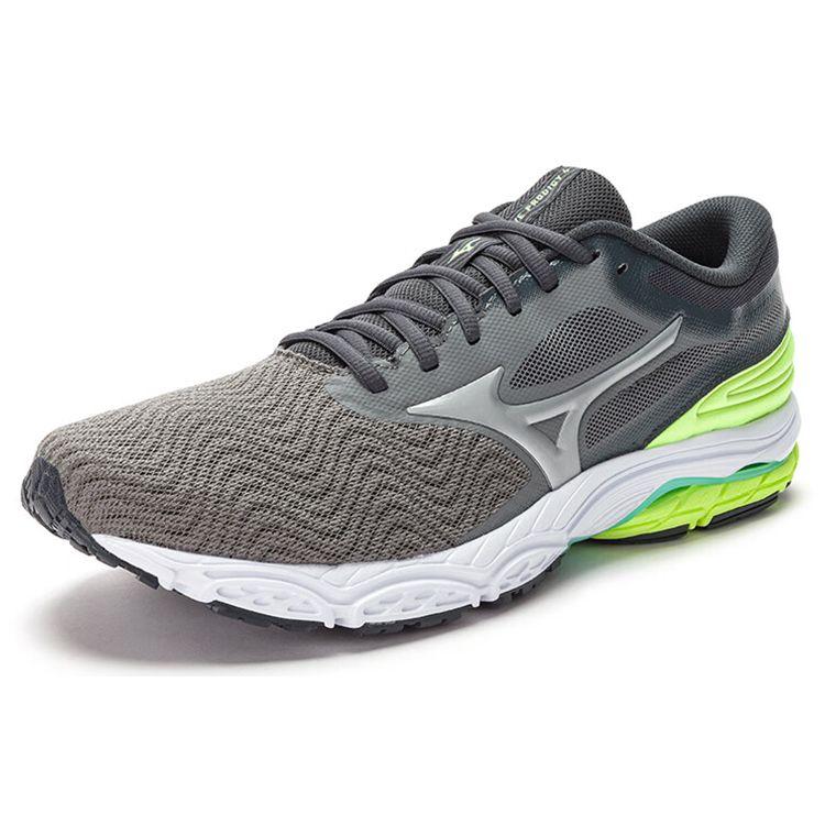 Mizuno Comfortable Trendy Fabric Shock Absorbing Non-Slip Wear-Resistant Breathable Low-Top Casual Running Shoes Men Sneaker Gray Green J1GC221003