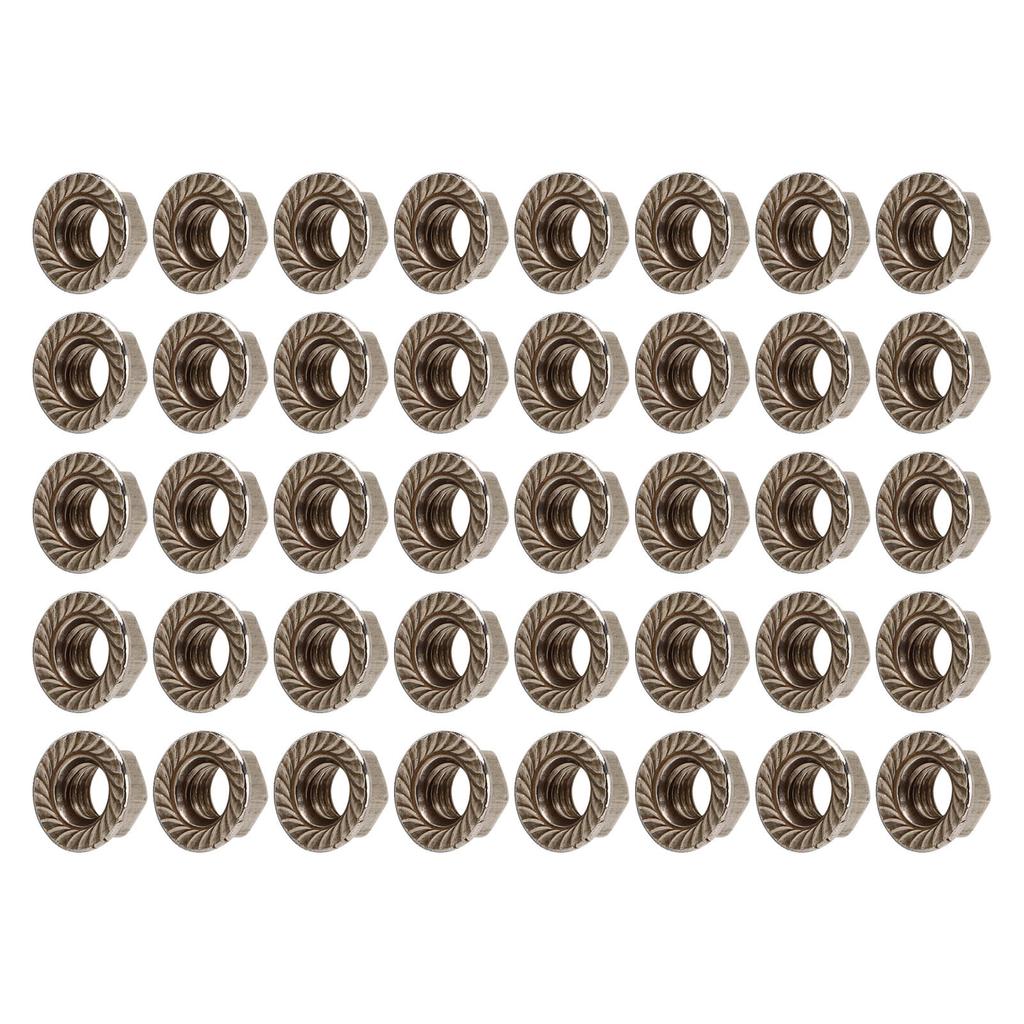 40 szt. Nakrętki kołnierzowe sześciokątne M10x1,25mm Stal nierdzewna Odporne na rdzę Zestaw nakrętek kołnierzowych z drobnym gwintem