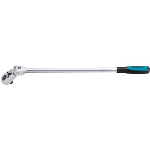 Hazet 916GL Ratchet Handle, Flex Ratchet, Swivel Ratchet, 1/2-Inch, 32-Tooth Gear, 180-Degree Swivel Mechanism, Long Length 511mm, for Working In Tigh
