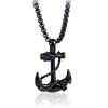 Mens Stainless Steel Anchor Pendant Necklace Vintage Mooring Anchor Durable Stylish Jewelry for Men