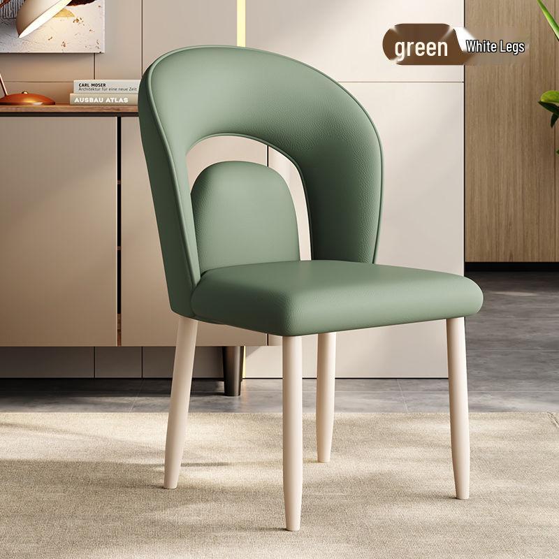 Italian Modern Minimalist Dining Chair, Light Luxury Casual for Dining Table, Hotel, or Mahjong with Backrest.