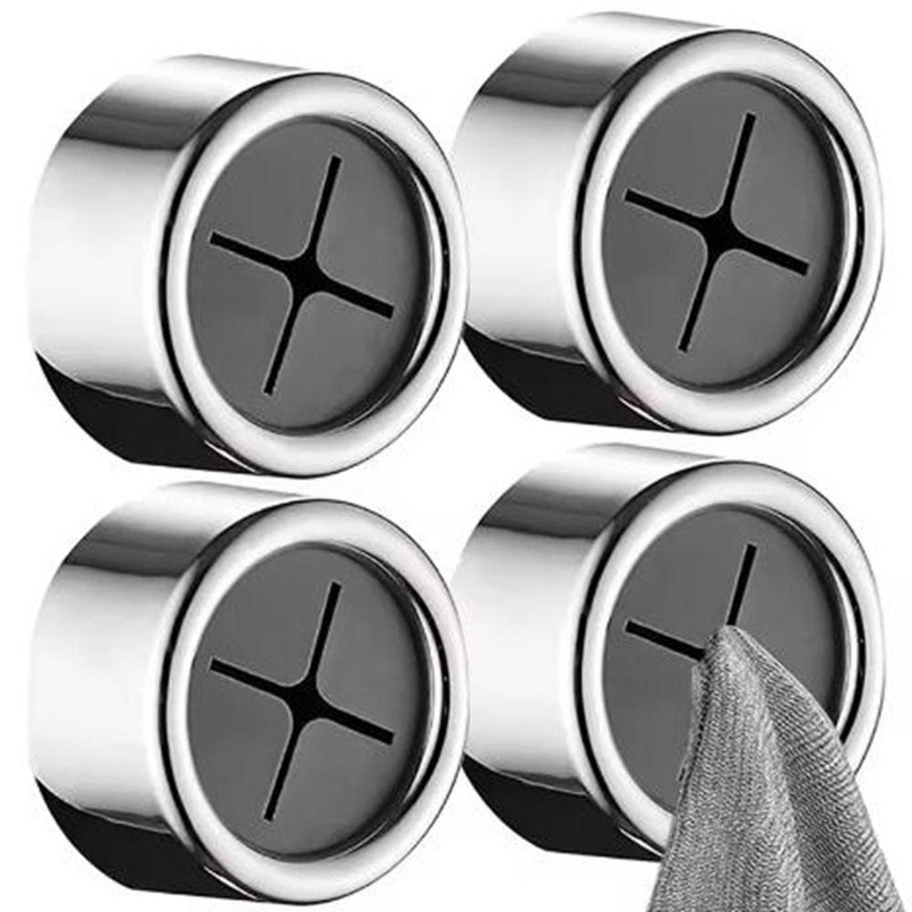 4 pieces No Punching Towel Plug Holder Self Adhesive Dish Washing Cloth Storage Clip  Kitchen