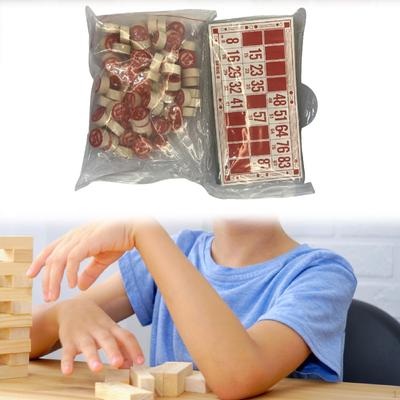 Rosyjska gra szachowa Lotto, drewniana gra w bingo tradycyjna plansza