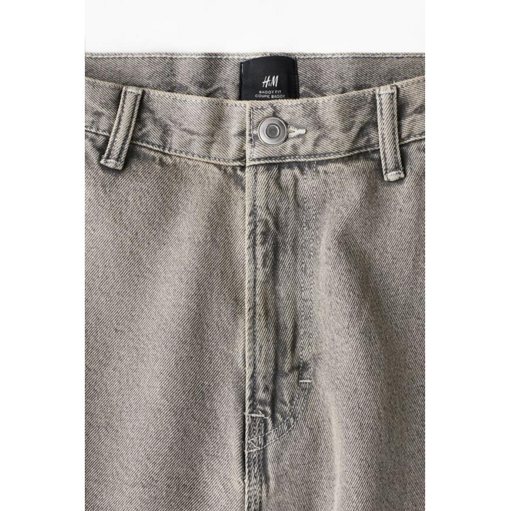 H M Baggy Cargo Jeans Beige