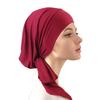 Solid color elastic streamer headscarf cap, headband cap, primer cap, hair care cap JDT-31A