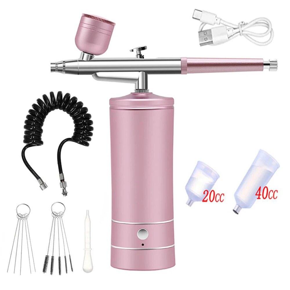 Airbrush Nail Art Painting Kit med kompressor Mini Airbrush for Nail Art Cake Maling Bærbar håndsprøytepistol Airbrush Nail