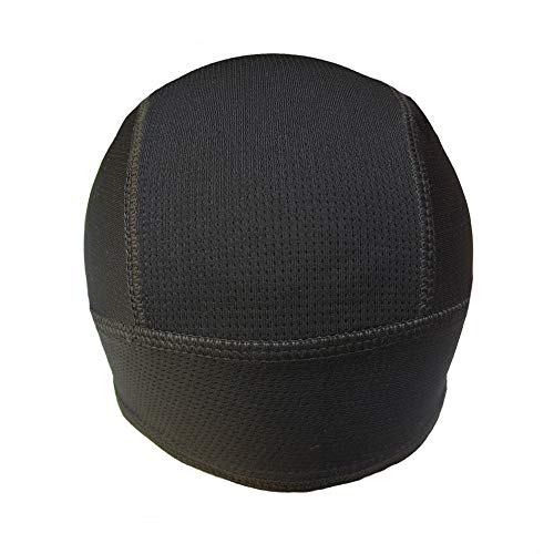 [YuJiny] Inner Cap Helmet Mesh Cap Beanie Power Stretch Head Cap Cool Sweat Absorbing Quick Drying Deodorizing Free Size (Blue)
