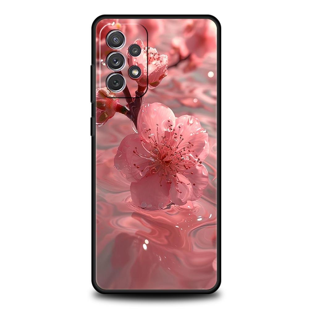 Pink Spring Cherry Blossoms Phone Case For Samsung Galaxy A17 A07 A55 A35 A25 A15 A05 A33 A31 A21s A13 A41 A73 A53 A51 A71 Cover