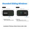 RV Window UV Protection Insect Screen Black Perfect Seal RV Sliding Window Universal for Caravan Camper Trailers