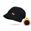 Winter Women's Warm Knitted Hat with Plush Moon Hat Wide Brim Show Face Small Ear Protection Hat