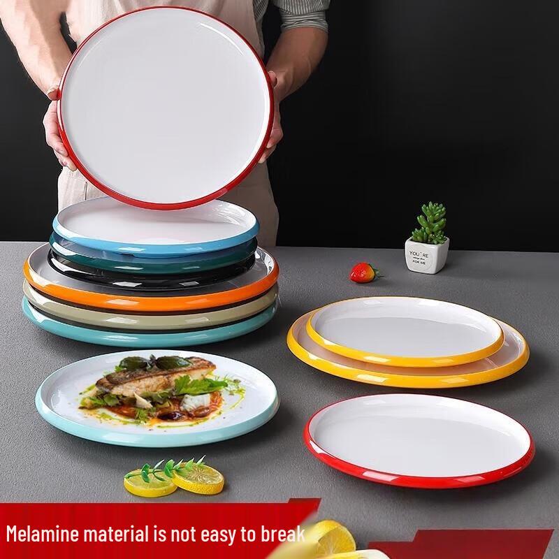 Debo Round Melamine Buffet Cold Dish Plate