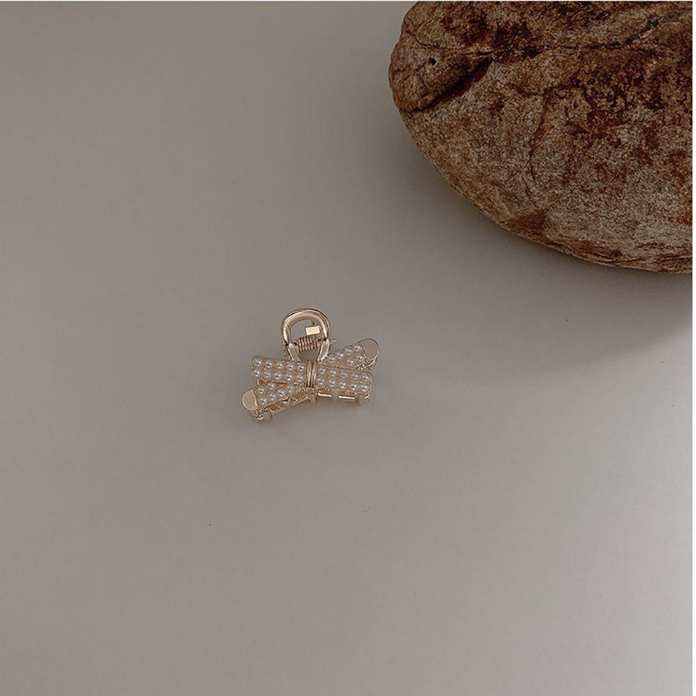 Geometric Love Heart Zinc Zinc Alloy Gift Pearl Women Hairpin Small Crab Clip Hair Accessories Bow Hair Claw
